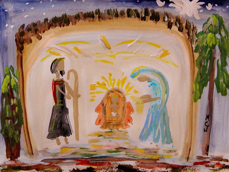 Jesus-Mary and Joseph Painting by Mary Carol Williams