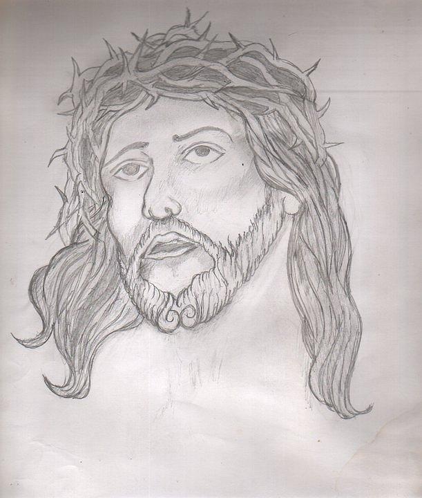 Jesus on Cross Drawing by Emmanuel Vincent - Fine Art America