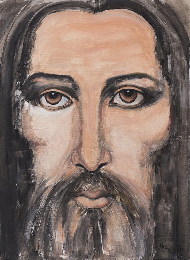 Jesus portrait 2 Painting by May Ling Yong - Fine Art America