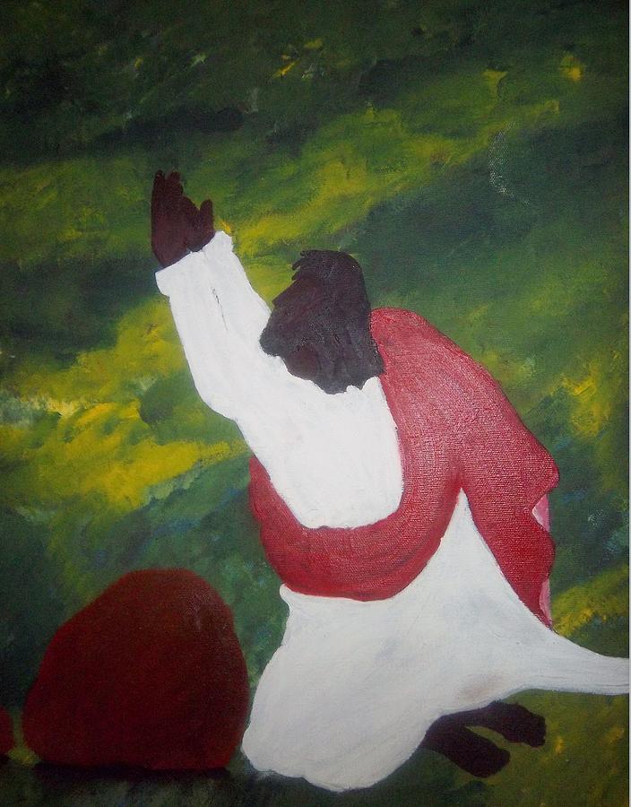 Jesus Praying Painting by Keyon McGruder - Fine Art America