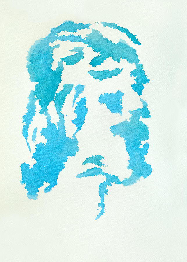 Jesus Profile Painting by Frank Bright