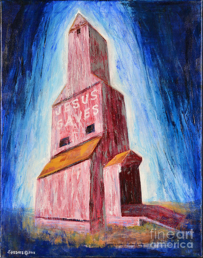Barn Painting - Jesus Saves by Jack Hedges