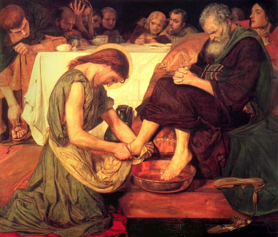 Jesus Christ Painting - Jesus Washing the Feet of the Disciples by Philip Ralley