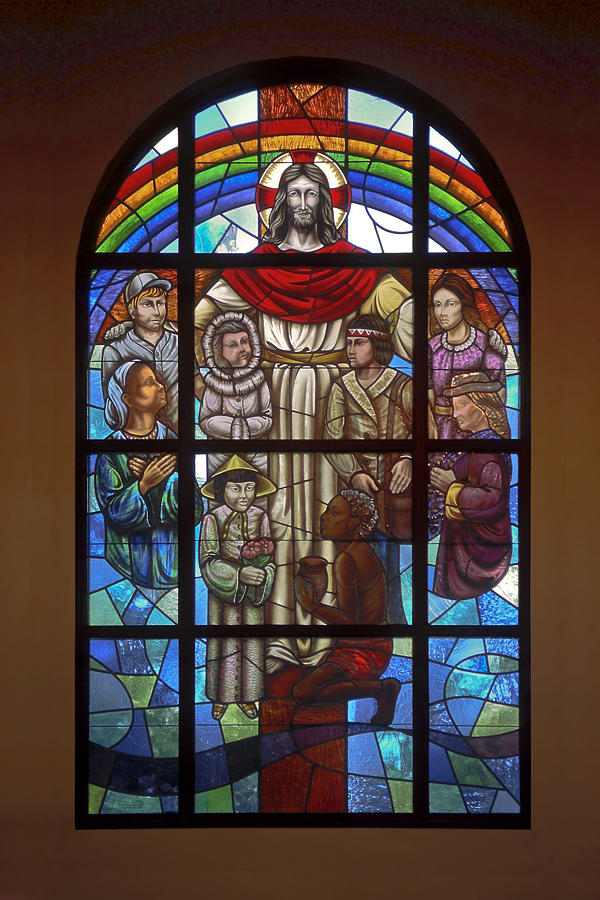 Jesus with Children Window Photograph by Sally Weigand