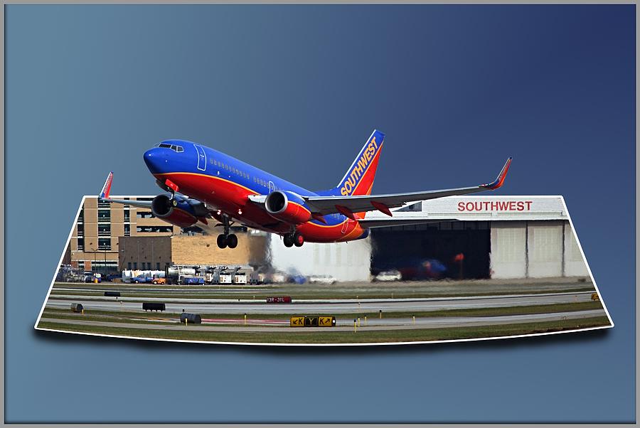 Transportation Photograph - Jet Chicago Airplanes 12 Out of Bounds by Thomas Woolworth