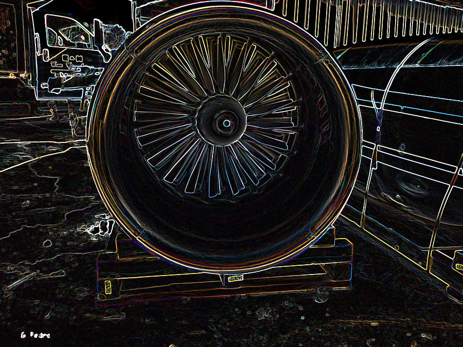 Jet Engine 1 Painting by George Pedro