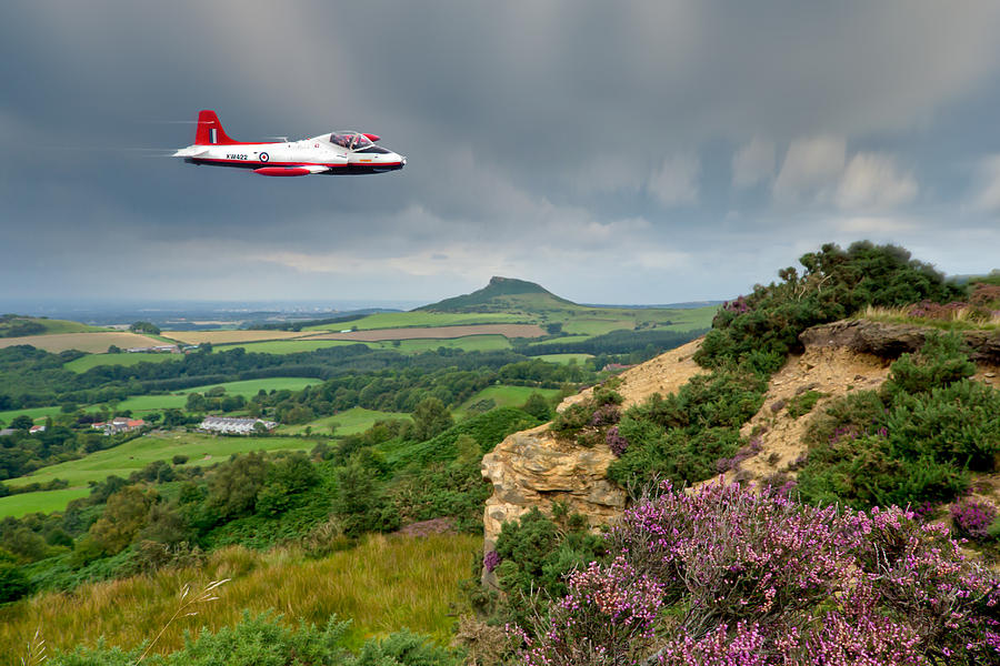 Jet Provost over the Cleveland Hills Photograph by Gary Eason