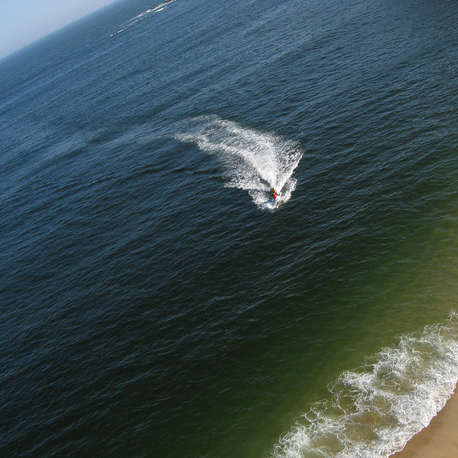 Jet Ski Aerial View Photograph by Rob Huntley