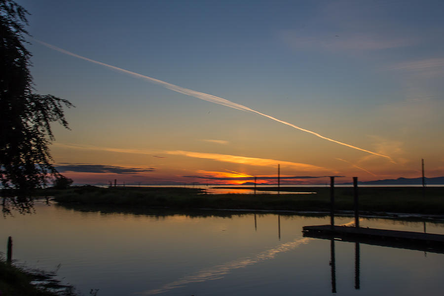 Jet Trail Reflection by Melodie Douglas Jet Trail Reflection by Melodie Douglas
