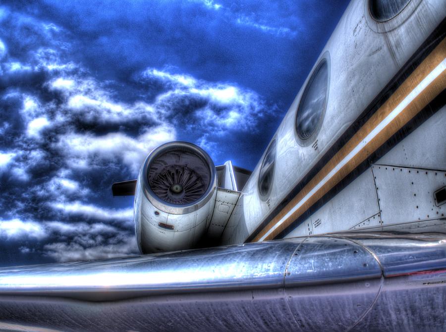 Transportation Photograph - Jet Turbine Hdr Gulfstream  by John Straton