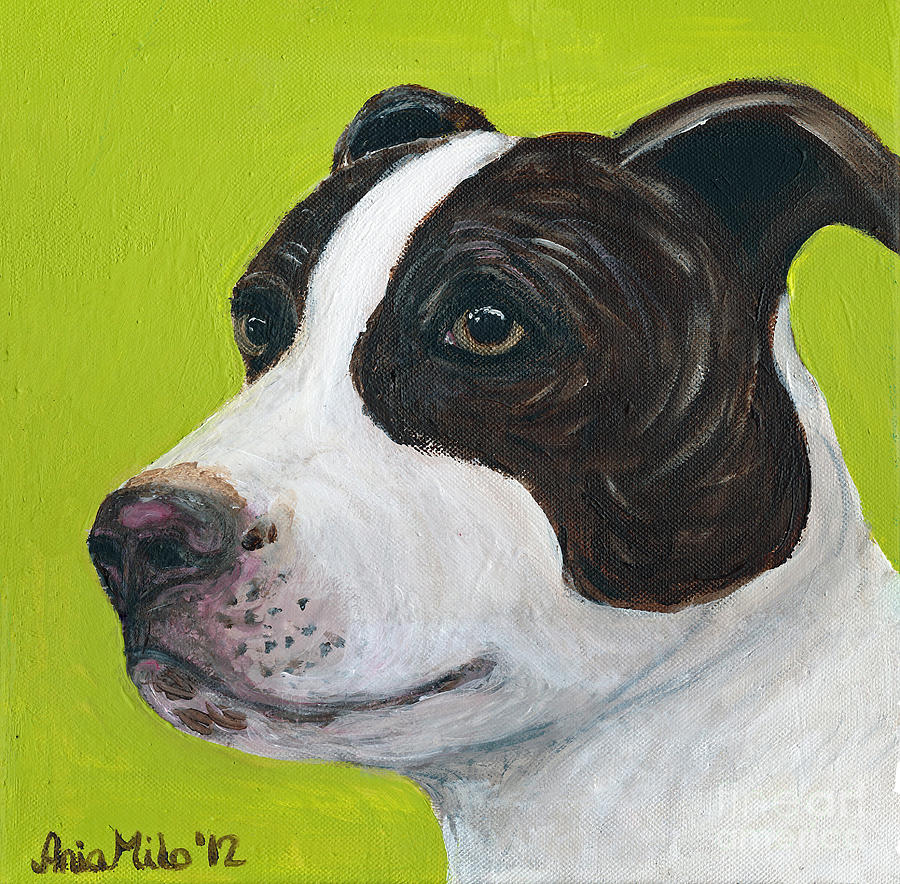 Jethro on Green Painting by Ania M Milo