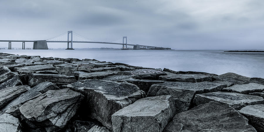 Bridge Photograph - Jetty at Fort Totten by Dave Hahn