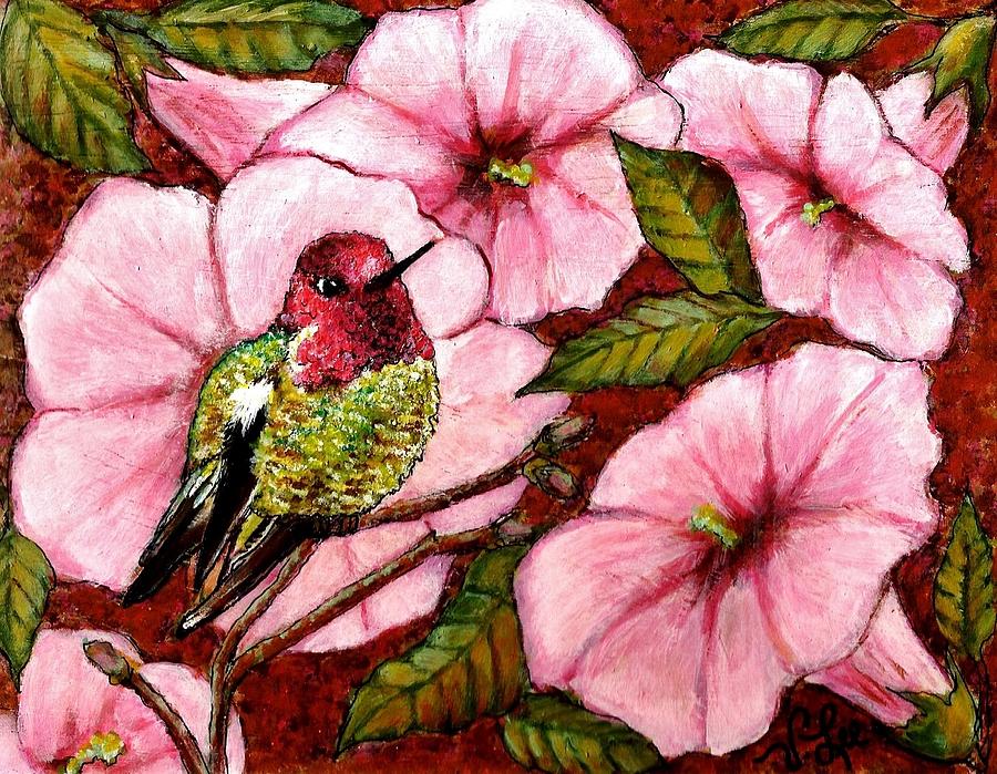 Jewel Among Blooms Painting by VLee Watson