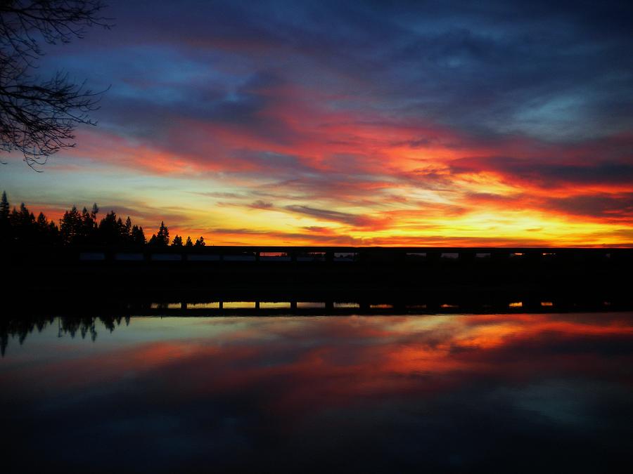 Jewel Colored Sunset Photograph by Marilyn MacCrakin