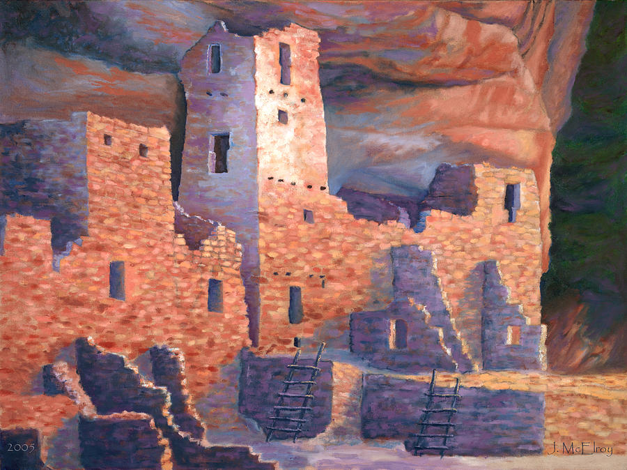 Landscape Painting - Jewel of Mesa Verde by Jerry McElroy