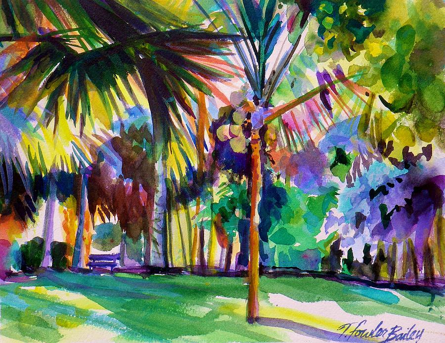 Coconuts Painting - Jewel Tones from Hawaii by Therese Fowler-Bailey
