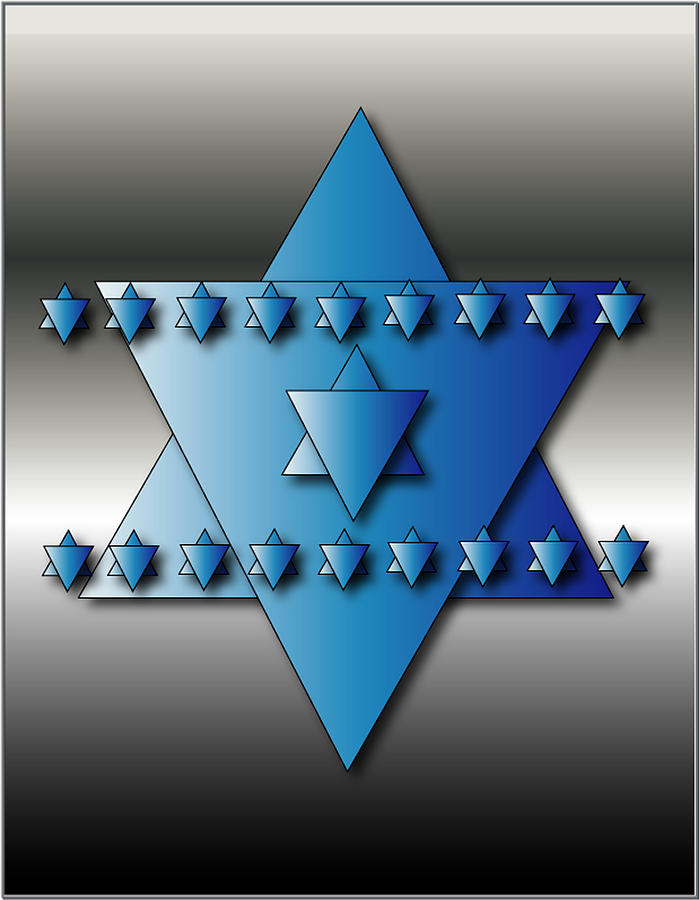 Hanukkah Digital Art - Jewish Stars by Marvin Blaine