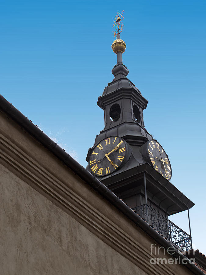 Jewish Town Hall Clock Photograph by Ann Horn
