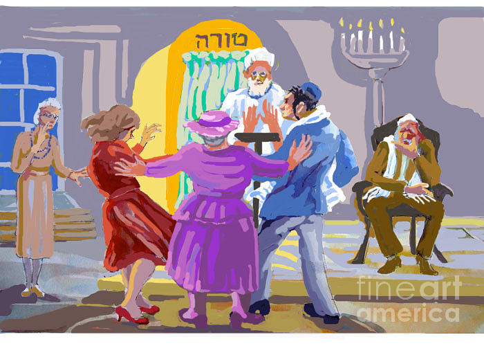 Candle Painting - Jewish Wedding Rehearsal by Shirl Solomon