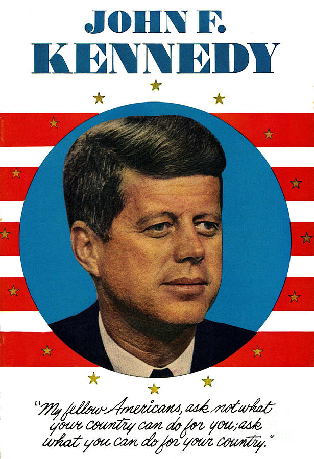 John F Kennedy Digital Art - JFK Ask Not by Atomic Kommie Comics