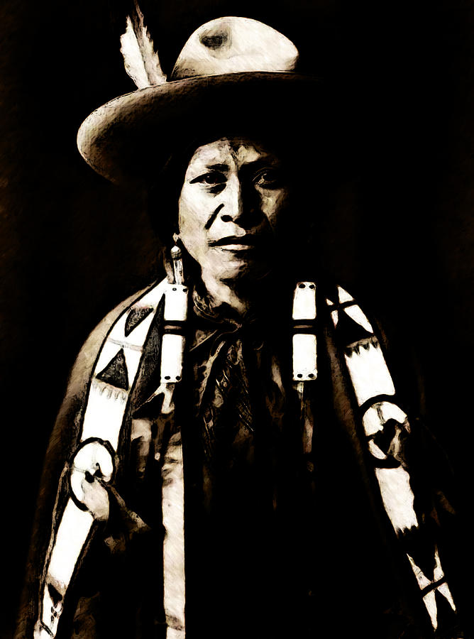 Jicarilla Apache Man Digital Art by David Blank