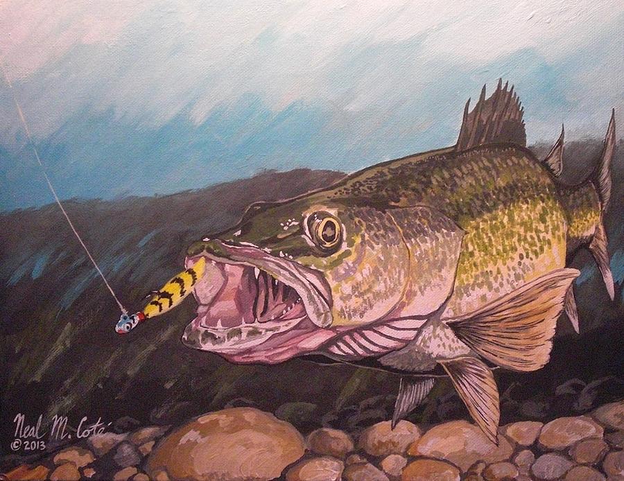 Fish Painting - Jigging The Dream by Neal Cote