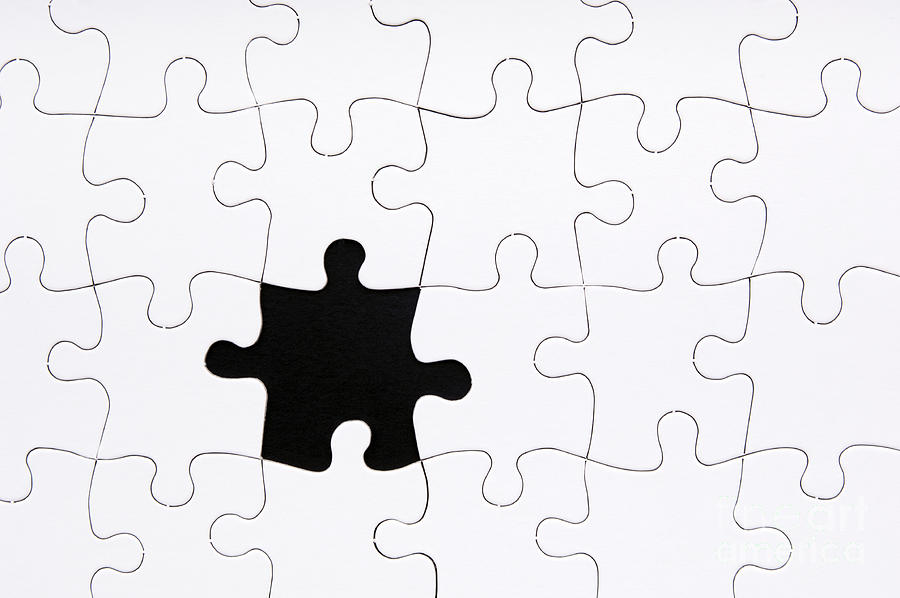 Jigsaw Puzzle Missing Piece Photograph by THP Creative