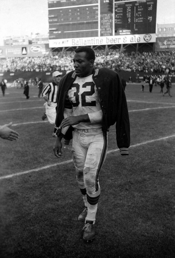 Jim Brown Photograph - Jim Brown After Game by Retro Images Archive