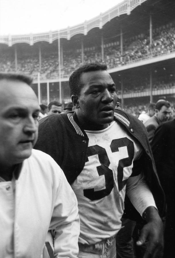 Jim Brown Photograph - Jim Brown Post Game  by Retro Images Archive