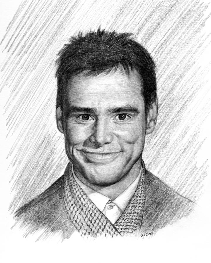 Jim Carrey Drawing by Lou Ortiz Fine Art America