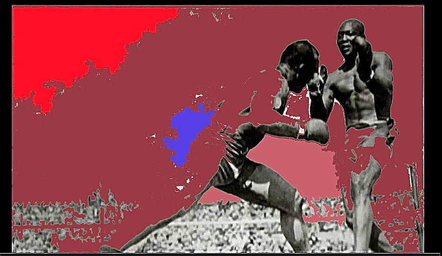 Jim Jeffries and the black boxing champion Jack Johnson  Number 1 Reno Nevada July 4 1910-2010 Photograph by David Lee Guss