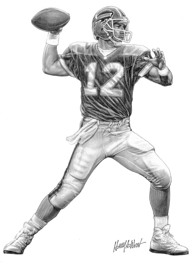 Jim Kelly Drawing by Harry West
