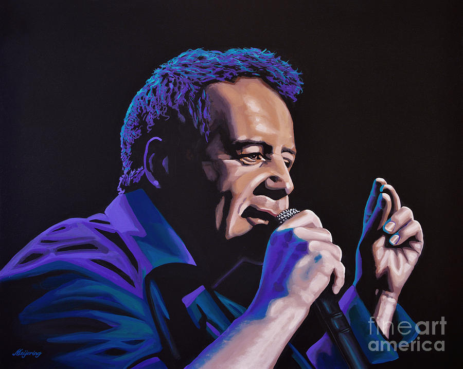 Jim Kerr of The Simple Minds Painting Painting by Paul Meijering