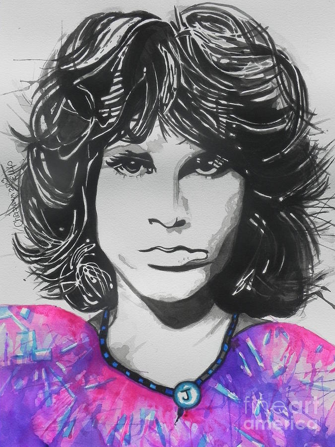Jim Morrison 00 Painting by Chrisann Ellis