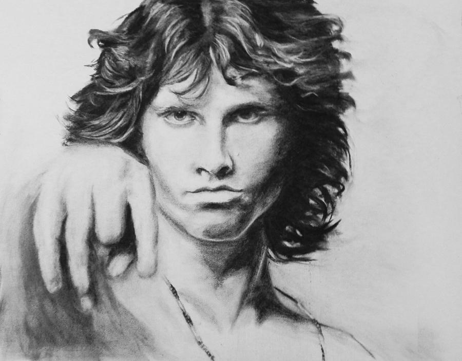 Jim Morrison Drawing by Philippe Cormault  Artmajeur