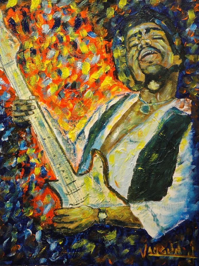 Jimi Painting by Charles Vaughn