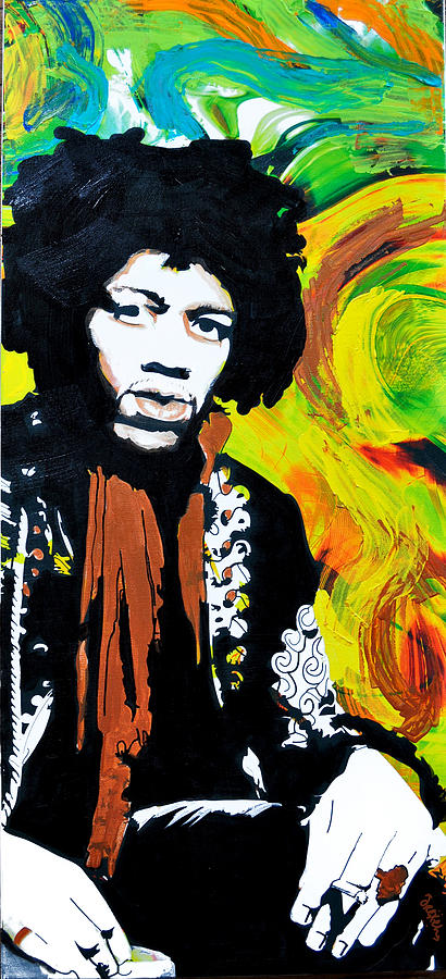 Jimi Hendrix Painting - Jimi by Erica Falke