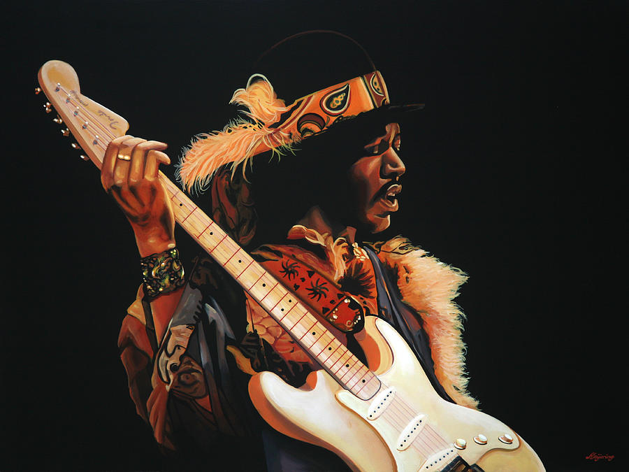Jimi Hendrix 3 Painting by Paul Meijering