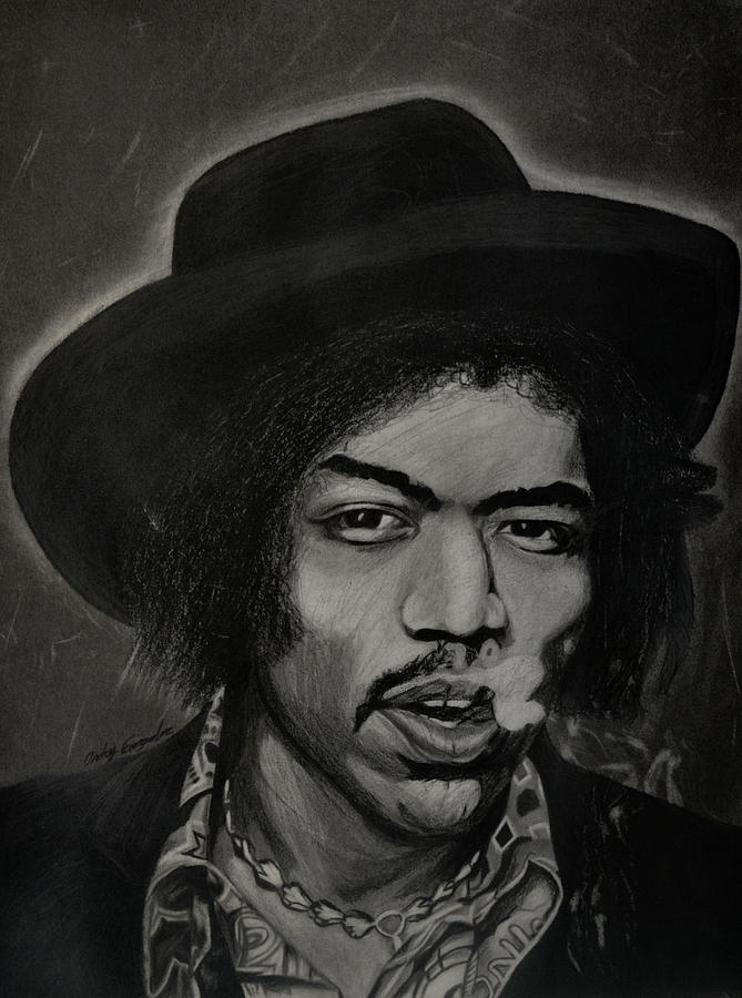 Jimi Hendrix Drawing by Andres Delgado | Fine Art America