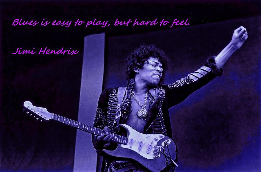 Jimi Hendrix BLUES Photograph by Robert Rhoads