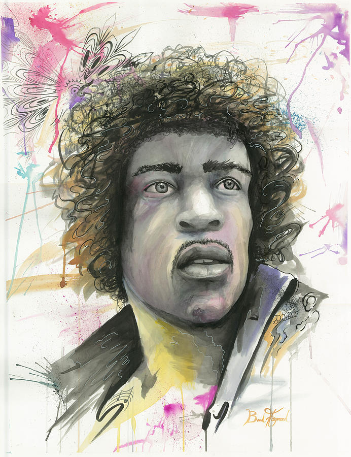 Jimi Hendrix Painting by Brad Haymond - Fine Art America