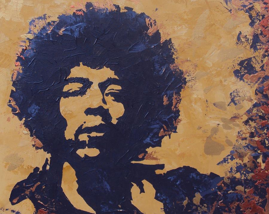 Guitar Still Life Painting - Jimi Hendrix by David Shannon