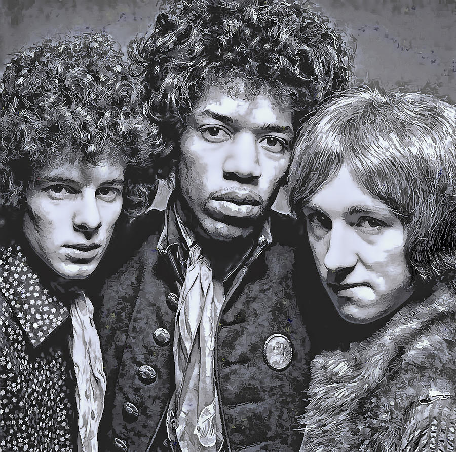 Hendrix Digital Art - Jimi Hendrix Experience 1967 by Daniel Hagerman Hendrix Digital Art - Jimi Hendrix Experience 1967 by Daniel Hagerman