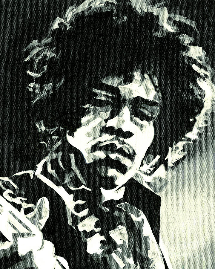 Jimi Hendrix #1 Painting by Tanya Filichkin