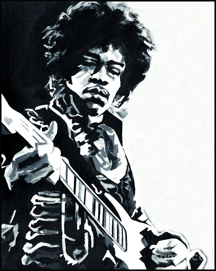 Jimi Hendrix Painting - James Marshall Hendrix  by Tanya Filichkin