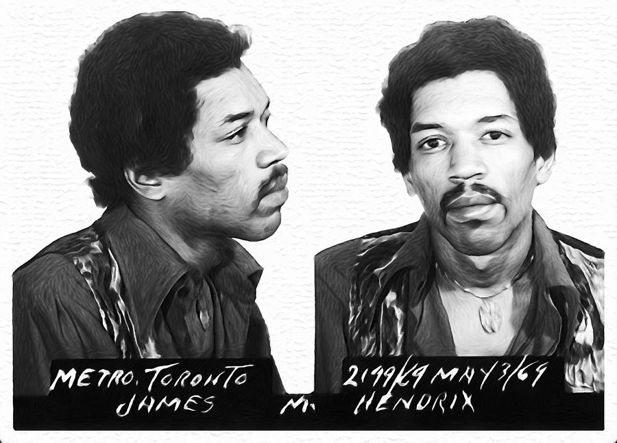 Jimi Hendrix Mugshot Photograph by Digital Reproductions