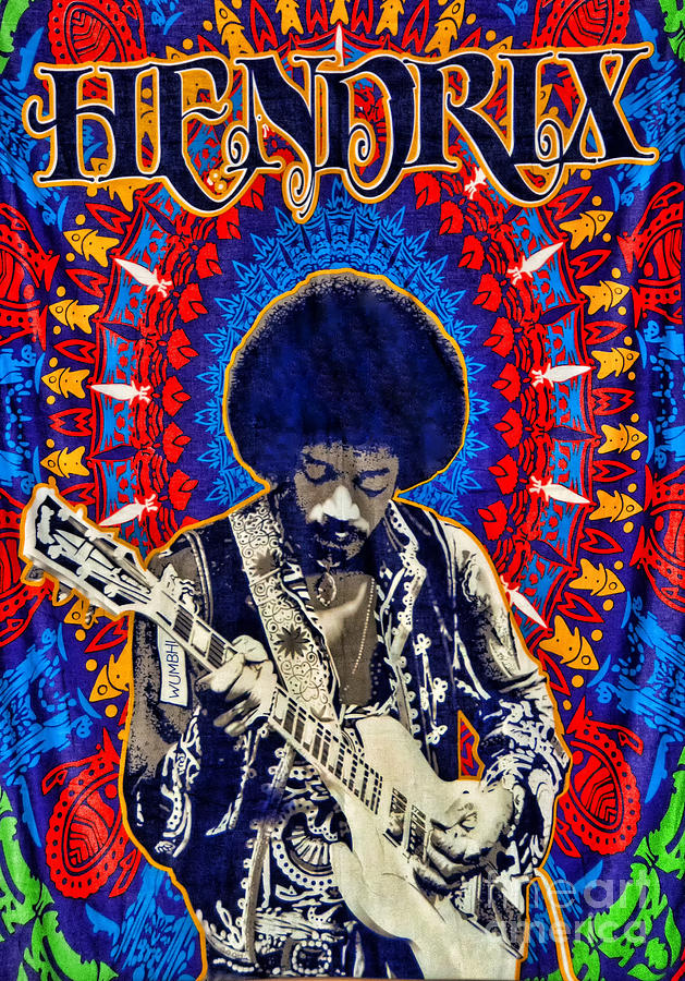 Jimi Hendrix Digital Art by Peter Dang