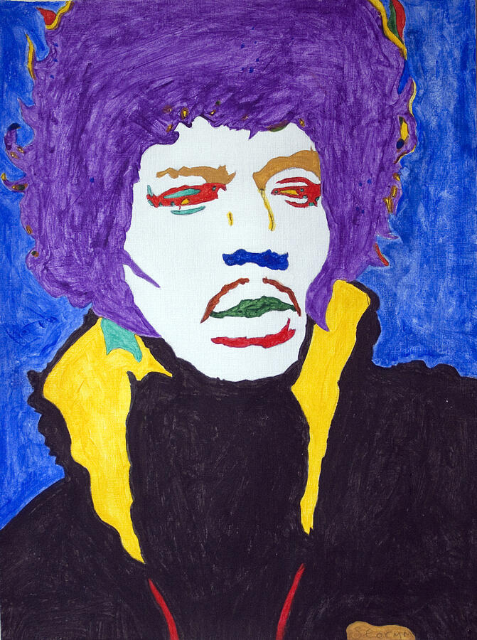 Jimi Hendrix Purple Haze  Painting by Stormm Bradshaw