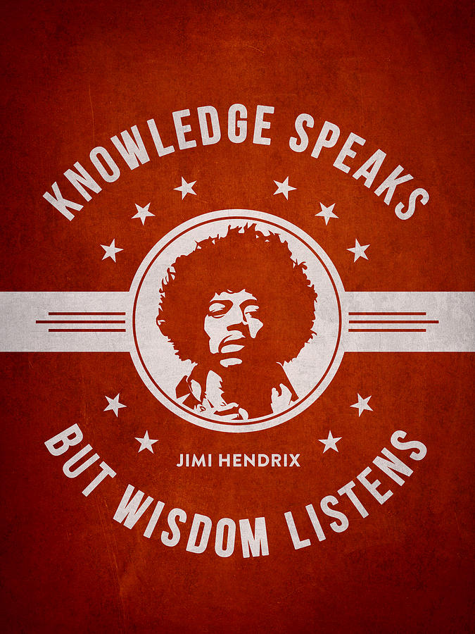Jimi Hendrix Photograph - Jimi Hendrix - Red by Aged Pixel