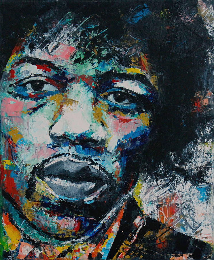 Jimi Hendrix Painting by Richard Day